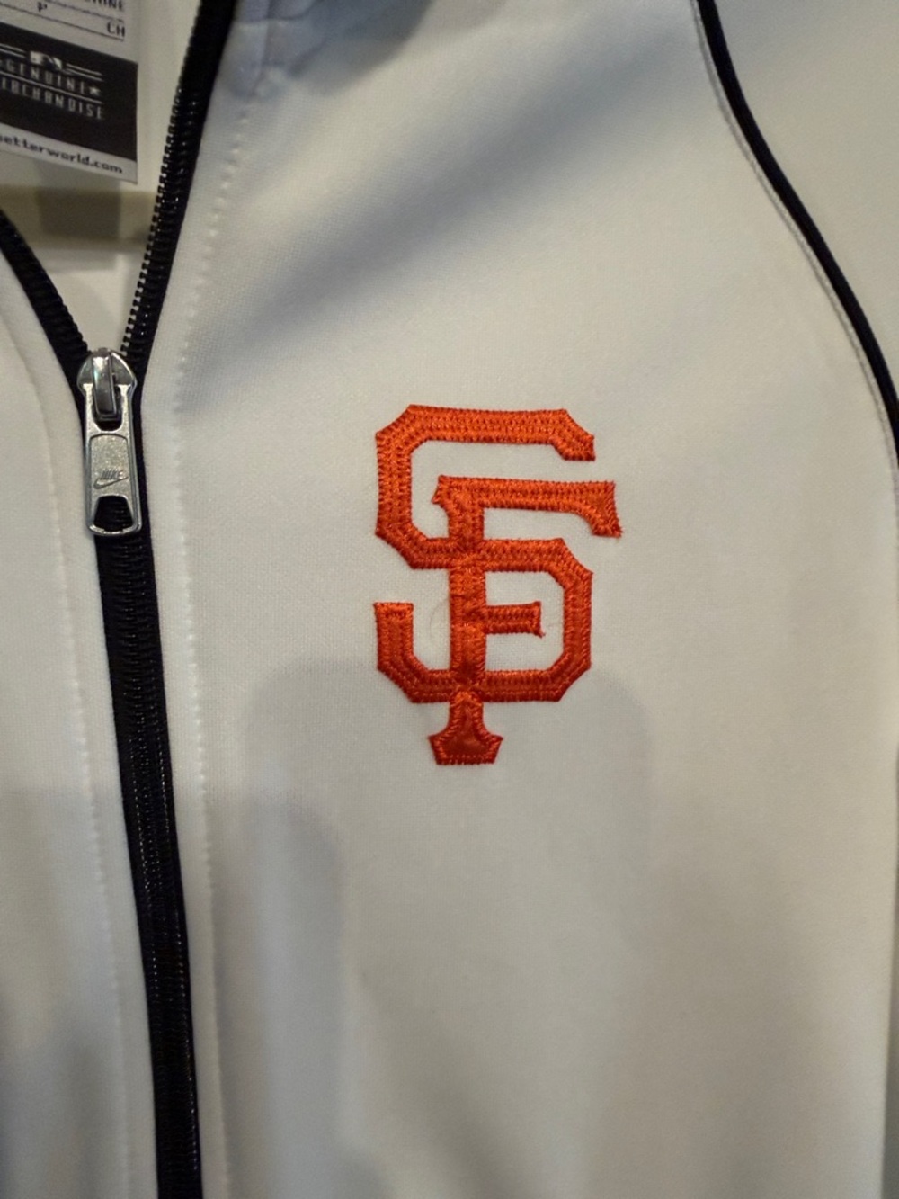 Nike White Track Jacket SF Giants logo small - Picture 3 of 6